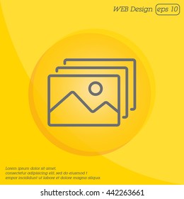 Web line icon. Gallery, design for website