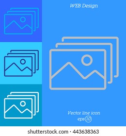 Web line icon. Gallery, design for website