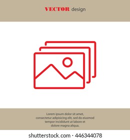 Web line icon. Gallery, design for website