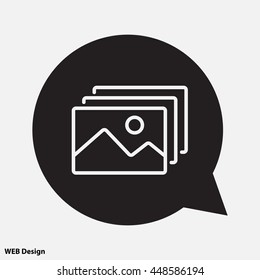 Web line icon. Gallery, design for website