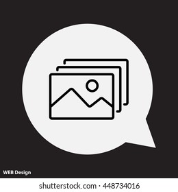 Web line icon. Gallery, design for website
