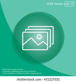 Web line icon. Gallery, design for website