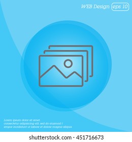 Web line icon. Gallery, design for website