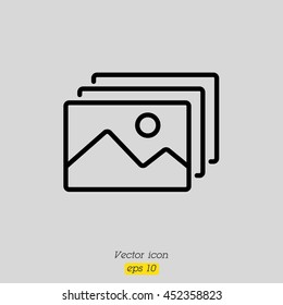 Web line icon. Gallery, design for website