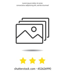 Web line icon. Gallery, design for website