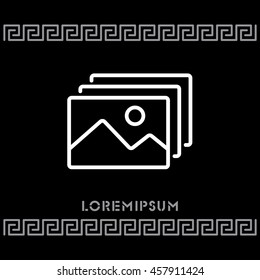 Web line icon. Gallery, design for website