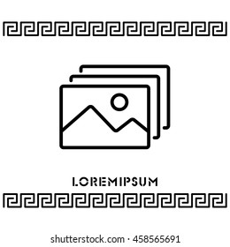 Web line icon. Gallery, design for website