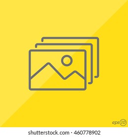 Web line icon. Gallery, design for website