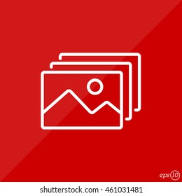 Web line icon. Gallery, design for website