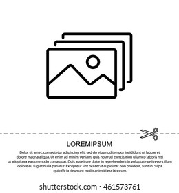 Web line icon. Gallery, design for website