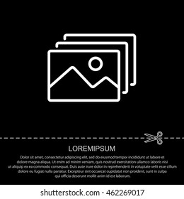 Web line icon. Gallery, design for website