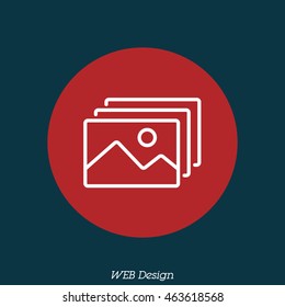Web line icon. Gallery, design for website
