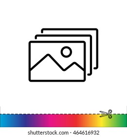Web line icon. Gallery, design for website