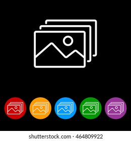 Web line icon. Gallery, design for website