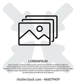 Web line icon. Gallery, design for website