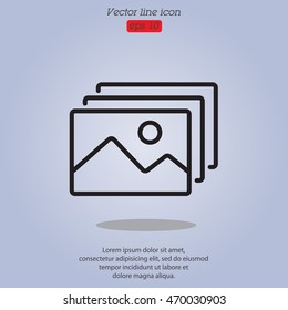 Web line icon. Gallery, design for website