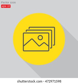 Web line icon. Gallery, design for website