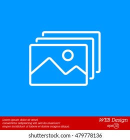 Web line icon. Gallery, design for website