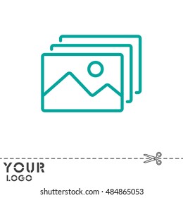 Web line icon. Gallery, design for website