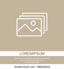 Web line icon. Gallery, design for website