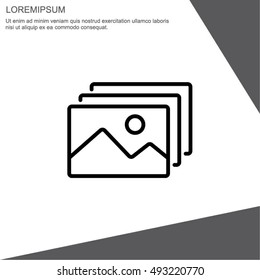 Web line icon. Gallery, design for website