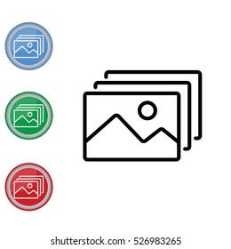 Web line icon. Gallery, design for website