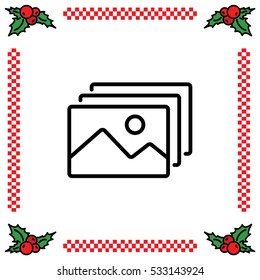 Web line icon. Gallery, design for website