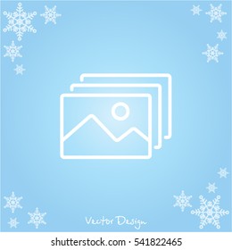 Web line icon. Gallery, design for website