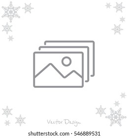 Web line icon. Gallery, design for website