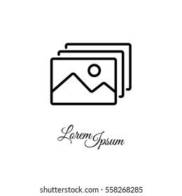 Web line icon. Gallery, design for website
