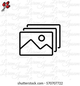 Web line icon. Gallery, design for website