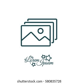 Web line icon. Gallery, design for website