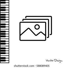 Web line icon. Gallery, design for website