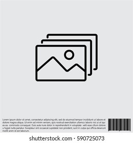 Web line icon. Gallery, design for website