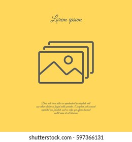 Web line icon. Gallery, design for website