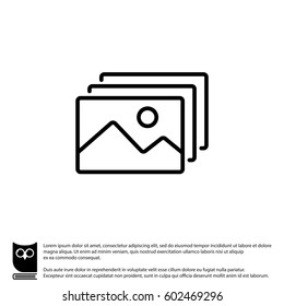 Web line icon. Gallery, design for website