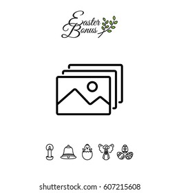Web line icon. Gallery, design for website