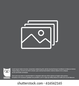 Web line icon. Gallery, design for website