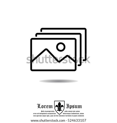 Web line icon. Gallery, design for website