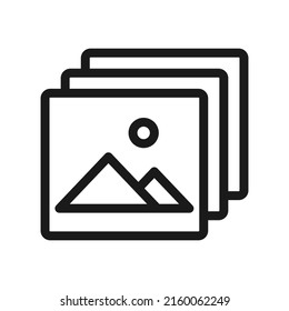 Web line icon. Gallery or image vector illustration
