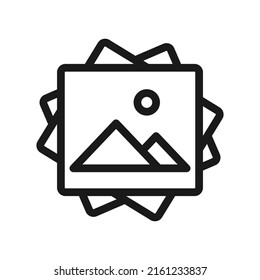 Web line icon. Gallery or image vector illustration