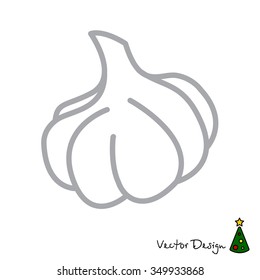 Web line icon. Garlic