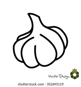 Web line icon. Garlic