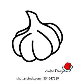 Web line icon. Garlic