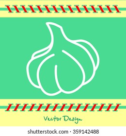 Web line icon. Garlic