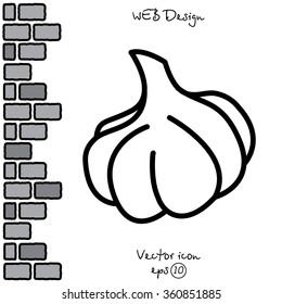 Web line icon. Garlic