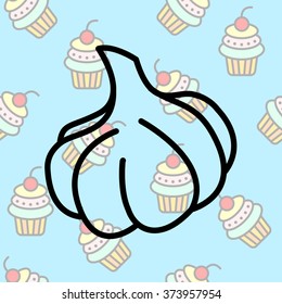 Web line icon. Garlic