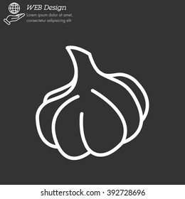 Web line icon. Garlic