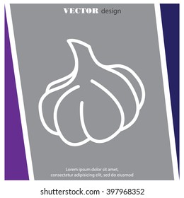 Web line icon. Garlic