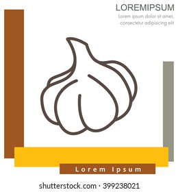 Web line icon. Garlic